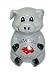 New Car Fund Gray Ceramic Piggy Bank