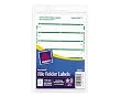 Avery : Print or Write File Folder Labels, 3-7/16 x 11/16, White/Green Bar, 252/Pack -:- Sold as 1 PK