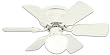 Westinghouse 78108 Petite 6-Blade 30-Inch 3-Speed Hugger-Style Ceiling Fan with Light, White