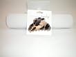 Hair Jaw Clip Charcol Black and Beige Rounded Edges