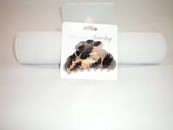 Hair Jaw Clip Charcol Black and Beige Rounded Edges