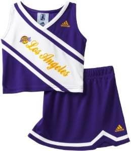 Los Angeles Lakers 2 pc Cheerleader Outfit Toddler Size 4T Girls Kids - NBA For Her Collection