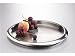 Kitchen & Housewares : Metro Marketing Round Hammered Stainless Steel Serving Tray 13.5-in.