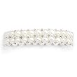Double Row Cultured Freshwater Button Pearl Stretch Bracelet