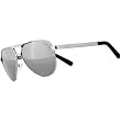 Vestal Westerlies Adult Solid Metal Lifestyle Sunglasses w/ Free B&F Heart Sticker Bundle - Brushed Silver/Silver Mirror/Black