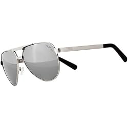 Vestal Westerlies Adult Solid Metal Lifestyle Sunglasses - Brushed Silver/Silver Mirror/Black