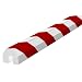 Independent Warehouse 60-6820-2 Knuffi Type BB Polyurethane Foam Shelf Bumper Guard, 196-3/4" Length x 1-1/2" Width x 1-1/2" Height, Red/White