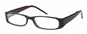 Funky Fashion Accessories - Unisex Eco Clear Lens - Black with Deep Red Stripes - Acetate Frames - Comes with Hard Case\ Cleaning Cloth and Cord