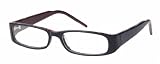 Funky Fashion Accessories - Unisex Eco Clear Lens - Black with Deep Red Stripes - Acetate Frames - Comes with Carry Case\ Cleaning Cloth and Cord