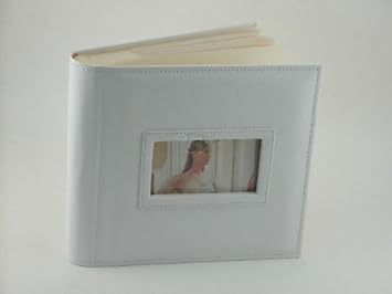 WHITE DBL ALBUM W/ NOTES, HOLDS 200, 4 X 6 PHOTOS. - Photo Album
