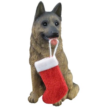 Sandicast German Sheperd w/stocking ornament Sandicast [Kitchen]