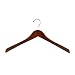 Hardwood Jacket Hanger with Chrome Hardware, Dark Walnut Finish (Case of 100)