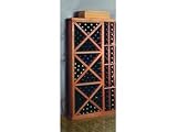 Wine Cellar Innovations Designer Series Collection Natural Premium Redwood Solid Diamond Cube 72x24x13-in.