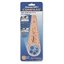 Plastic SAFE-T Compass, Circles 1/4" to 10" dia., Inch/Metric Scales, Orange CLH45761