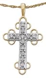 1/8ctw Victorian Cross Diamond Pendant