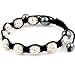 Utopia Bracelet Cristaux- unisexe - 9 perles cristal Swarovski 11mm - 2 perles hématite, réglable 