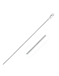 Rhodium Plated 1.8mm 925 Sterling Silver Popcorn Style Chain