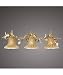 Fine Art Lamps 585950 A Midsummer Nights Dream 3 Light Bath Vanity Light in Moonlit Patina with Hand-blown glass shades glassMoon-dusted crystal strands crystal