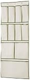 from H & L Russel Ltd H & L Russel Ltd Over the Door Organiser, Taupe with Harvest Green Trim, 11 Pocket