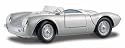 1956 Porsche 550 A Spyder diecast model car 1:18 scale die cast by Maisto - Silver
