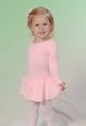 Basic Moves Youth Pink X-Backed Long Sleeve Dress #9079 - Size 2-3