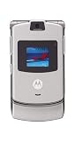Motorola RAZR V3 Silver Mobile Phone on Orange PAYG