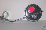 Round Chrome Mirror Red Reflector Cruiser Bike Bicycle