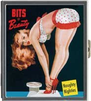 Classic Hardware Bits Pin-up Girl Pill Box or Condom Case