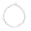 Anna Perrone Clear Oval Quartz Bracelet Finished with .925 Sterling Silver
