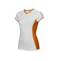 Descente Womens running Twist Cap Sleeve Top, White/Apricot, X-Small