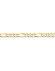 10k Yellow Gold 8in Light Figaro Chain Bracelet. Metal Wt- 7.48g