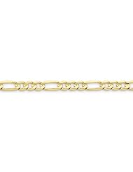10k Yellow Gold 24in Light Figaro Necklace Chain. Metal Wt- 21.87g