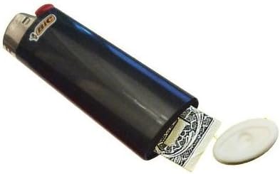 Gothic Art Metal BIC Lighter Case (Dragon & Tower) + BIC Lighter Stash Spot Diversion Safe (Assorted Color)
