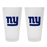 New York Giants Frosted Pint Glass (16-Ounce, Set of 2)