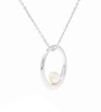 Sterling Silver Cultured Freshwater Pearl Oval Pendant