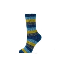 Buy Biella Women Lexy Extra Fine Merino Wool Multi-Stripe Crew by Biella