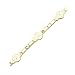 10K Two Tone Gold Polished Wheel Bracelet