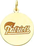 14K Gold NFL New England Patriots Logo Charm