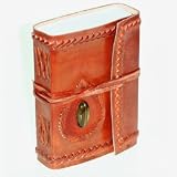 semi precious stone leather journal