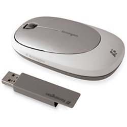 Kensington Ci75m Wireless Notebook Mouse in White with Silver - K72298US
