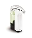 simplehuman Compact Sensor Pump with Sample Soap, White,  8oz