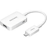 Samsung ET-H10FAUWESTA Micro USB to HDMI 1080P HDTV Adapter Cable for Samsung Galaxy S3/S4 and Note 2 - Retail Packaging - White (Discontinued by Manufacturer)