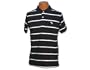 Abercrombie & Fitch Chubb River Striped Polo (Large, Black w/ White Stripes)