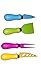 Multi Colored Cheese Knives by Green Owl, 4-Piece Stainless Steel Cheese Knife to Hold, Cut, Slice and Carve Different Kinds of Cheese - Set of 4