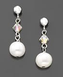 Sterling Silver & Cultured Fresh Water Pearl Earrings