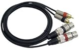 Pyle PPRC-X05 Dual 5ft. Professional Audio Link Cable XLR Female to RCA Male