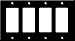 Leviton 004-80412-00E Quadruple Gang Wall Plate
