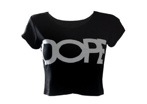 Mymixtrendz Women Short Sleeve Homies Dope Like a Boss Crop Top