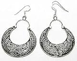Silver Dangle Earring Indian Style 2.25  (ers201)