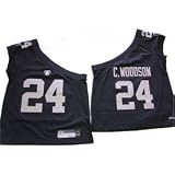 Charles Woodson #24 Oakland Raiders NFL Girls/Junior One shoulder Jersey By Reebok